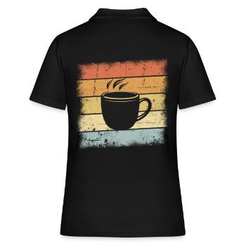 Coffee Sunset - Women's Polo Shirt - black - Back - Ailine (174cm)