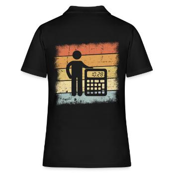 Buchhalter Geschenk - Frauen Polo Shirt - Schwarz - Hinten - Ailine (174cm)