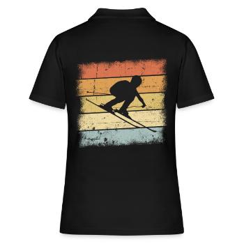 Ski Vintage Retro Design - Polo Femme - noir - Dos - Ailine (174cm)