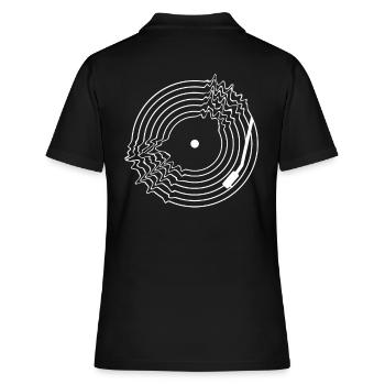 Vinyl Platte Plattenspieler Musik Fan - Frauen Polo Shirt - Schwarz - Hinten - Ailine (174cm)