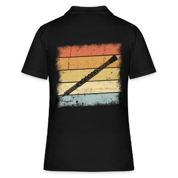 Oboe - Frauen Polo Shirt - Schwarz - Hinten - Ailine (174cm)