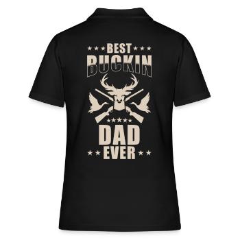 Jäger Vater Papa Jagd Vatertag Geschenk - Frauen Polo Shirt - Schwarz - Hinten - Ailine (174cm)