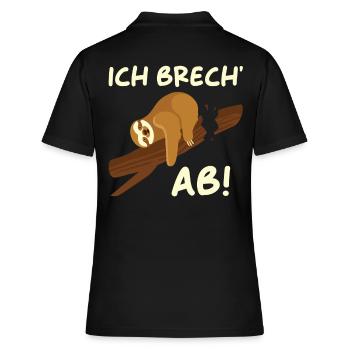 Ich brech ab - Frauen Polo Shirt - Schwarz - Hinten - Ailine (174cm)