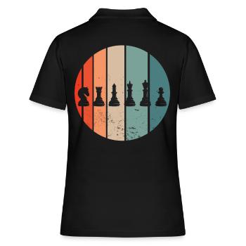 Pièces d’échecs Échecs Échecs - Polo Femme - noir - Dos - Ailine (174cm)