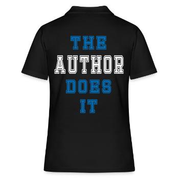 The Author does it Author Gift - Women's Polo Shirt - black - Back - Ailine (174cm)