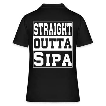 Sipan Spruch lustig - Frauen Polo Shirt - Schwarz - Hinten - Ailine (174cm)