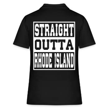 Rhode Island Spruch Lustig Rhode Island Geschenk - Frauen Polo Shirt - Schwarz - Hinten - Ailine (174cm)