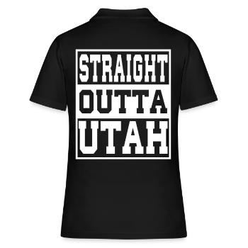 Utah Spruch Lustig Utah Geschenk - Frauen Polo Shirt - Schwarz - Hinten - Ailine (174cm)