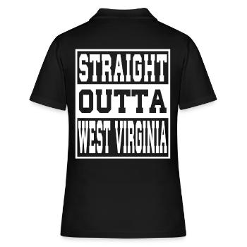 West Virginia Spruch Lustig West Virginia Geschenk - Frauen Polo Shirt - Schwarz - Hinten - Ailine (174cm)