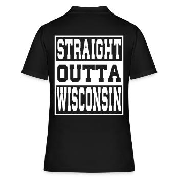 Wisconsin disant drôle Wisconsin Cadeau - Polo Femme - noir - Dos - Ailine (174cm)