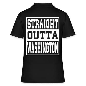 Washington dit drôle Cadeau de Washington - Polo Femme - noir - Dos - Ailine (174cm)