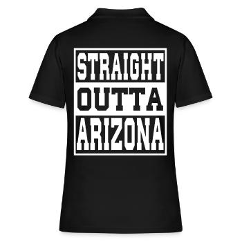Arizona disant drôle Arizona Cadeau - Polo Femme - noir - Dos - Ailine (174cm)