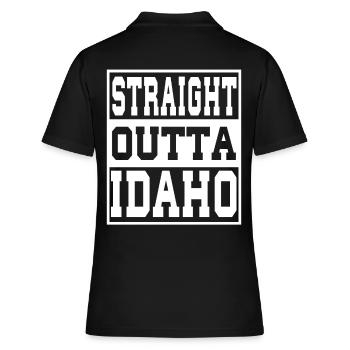 Idaho disant drôle Idaho Cadeau - Polo Femme - noir - Dos - Ailine (174cm)