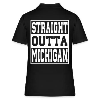 Michigan disant drôle Michigan Cadeau - Polo Femme - noir - Dos - Ailine (174cm)