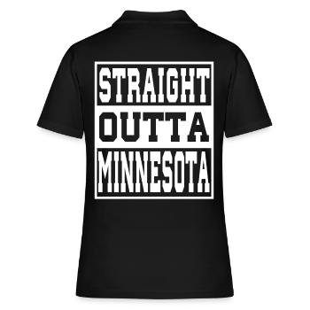 Minnesota disant drôle Minnesota Cadeau - Polo Femme - noir - Dos - Ailine (174cm)