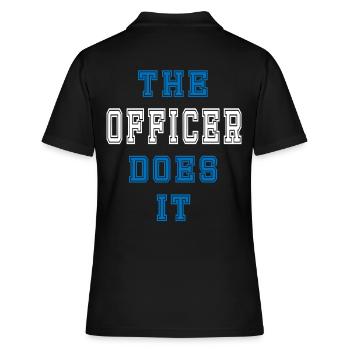 The officer does it officer gift - Women's Polo Shirt - black - Back - Ailine (174cm)