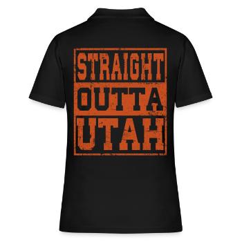 Utah Spruch Lustig Utah Geschenk - Frauen Polo Shirt - Schwarz - Hinten - Ailine (174cm)