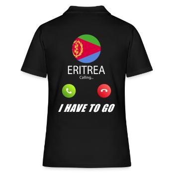Eritrea calls lusiger flags slogan - Women's Polo Shirt - black - Back - Ailine (174cm)