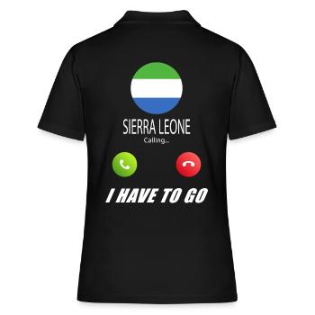 La Sierra Leone appelle les drapeaux lusiger en disant - Polo Femme - noir - Dos - Ailine (174cm)