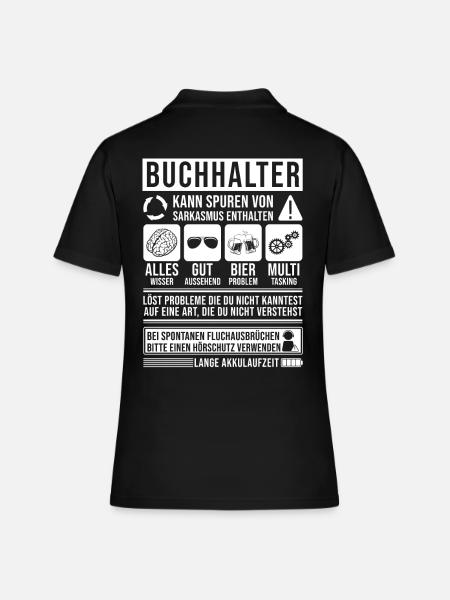 Buchhalter Spruch lustig - Frauen Polo Shirt - Schwarz