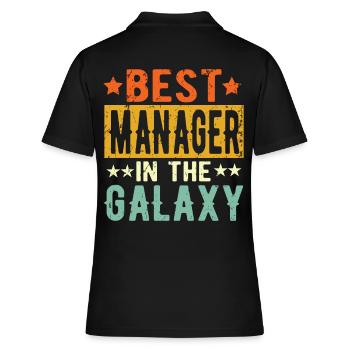 Best Manager ever Manager Geschenk - Frauen Polo Shirt - Schwarz - Hinten - Ailine (174cm)