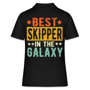 Best Skipper ever Skipper Geschenk - Frauen Polo Shirt - Schwarz - Hinten - Ailine (174cm)
