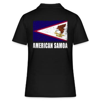 Drapeau des Samoa américaines - Polo Femme - noir - Dos - Ailine (174cm)