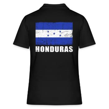 Drapeau du Honduras Grunge Drapeau du Honduras - Polo Femme - noir - Dos - Ailine (174cm)