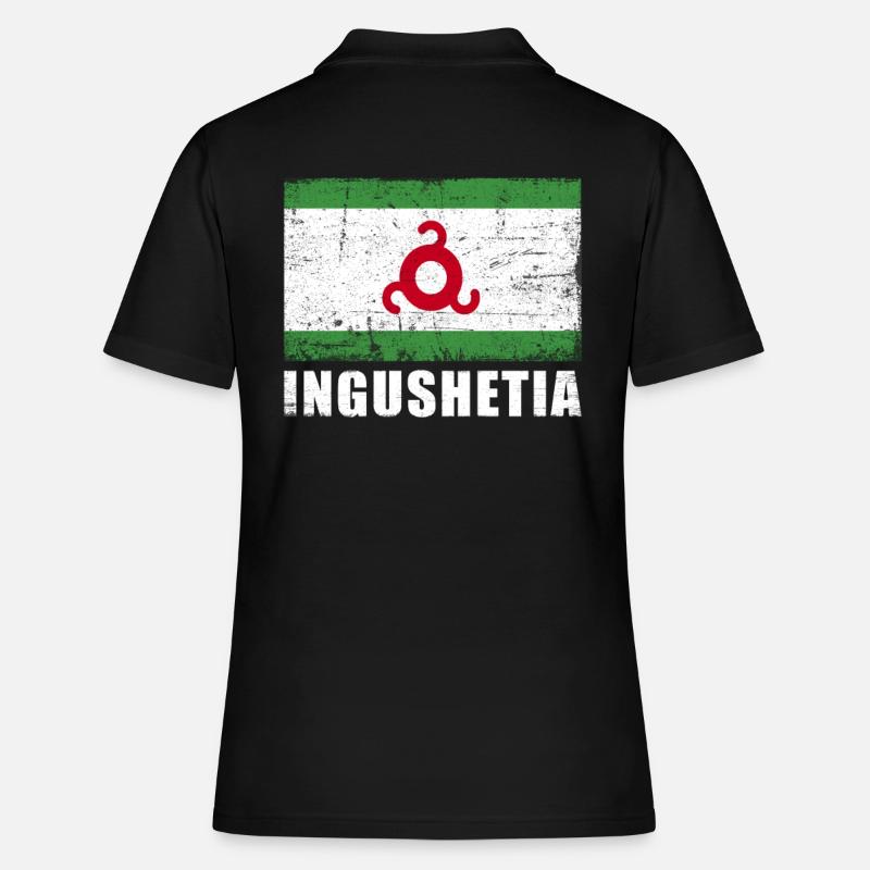 Drapeau de l’Ingouchie Grunge Drapeau de l’Ingouchie - Polo Femme - noir