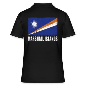 Drapeau des Îles Marshall Grunge Drapeau des Îles Marshall - Polo Femme - noir - Dos - Ailine (174cm)