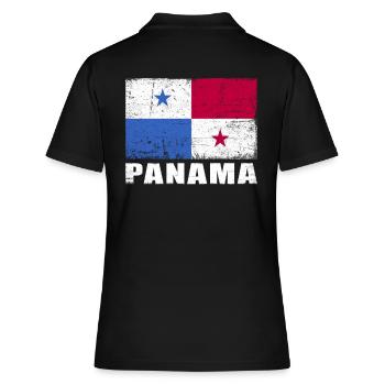 Panama Flag Grunge Panama Flag - Polo Femme - noir - Dos - Ailine (174cm)