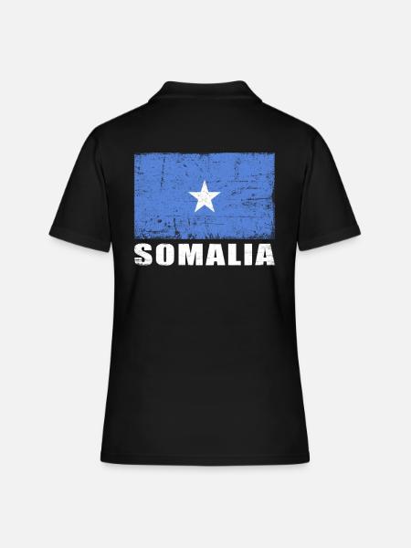 Somalia Flagge Grunge Somalia Fahne - Frauen Polo Shirt - Schwarz