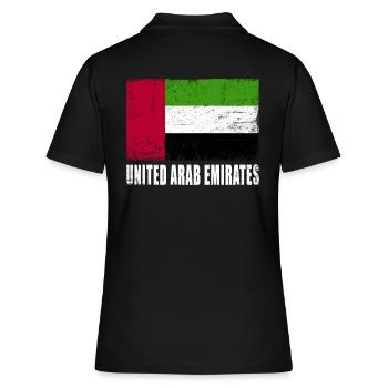 Drapeau des Émirats arabes unis - Polo Femme - noir - Dos - Ailine (174cm)