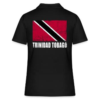 Trinidad Tobago Drapeau Trinité-et-Tobago Drapeau - Polo Femme - noir - Dos - Ailine (174cm)