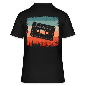 Audio Cassette Retro Tape - Polo Femme - noir - Dos - Ailine (174cm)