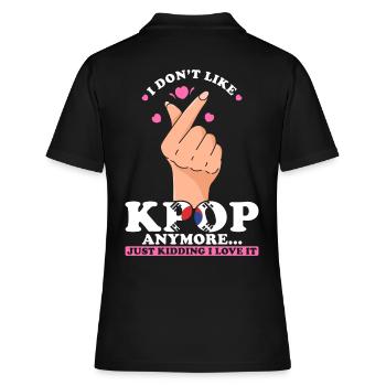 K-pop Ich Liebe K-pop - Frauen Polo Shirt - Schwarz - Hinten - Ailine (174cm)