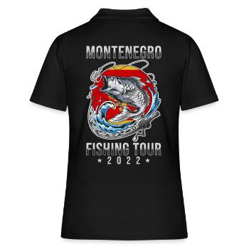 Angel Tour Montenegro 2022 - Frauen Polo Shirt - Schwarz - Hinten - Ailine (174cm)