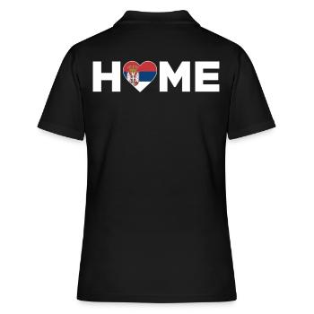 Serbien Heimat Serbien Flagge Serbien Liebe - Frauen Polo Shirt - Schwarz - Hinten - Ailine (174cm)