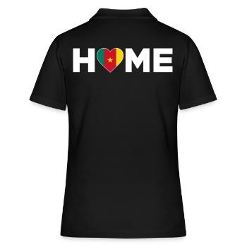 Cameroon Home Cameroon Flag - Women's Polo Shirt - black - Back - Ailine (174cm)