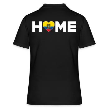 Ecuador Heimat Ecuador Flagge Ecuador Liebe - Frauen Polo Shirt - Schwarz - Hinten - Ailine (174cm)