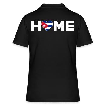 Cuba Accueil Cuba Drapeau Cuba Amour - Polo Femme - noir - Dos - Ailine (174cm)