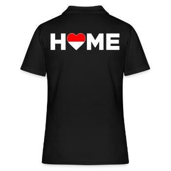Indonesien Heimat Indonesien Flagge - Frauen Polo Shirt - Schwarz - Hinten - Ailine (174cm)
