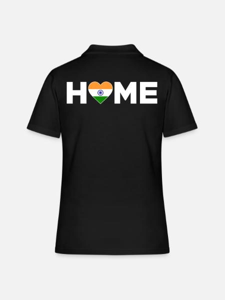 Inde Accueil Inde Drapeau Inde Amour - Polo Femme - noir