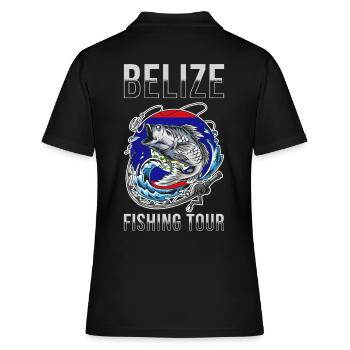 Angeltour Belize - Frauen Polo Shirt - Schwarz - Hinten - Ailine (174cm)