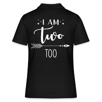 Zwei Jahre Geburtstag Ich Bin Auch Zwei - Frauen Polo Shirt - Schwarz - Hinten - Ailine (174cm)
