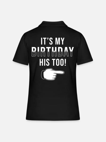 Twin Birthday Design C’est mon anniversaire son - Polo Femme - noir