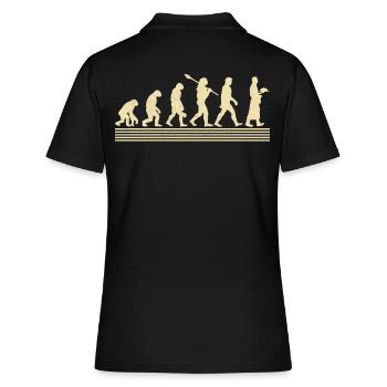 Kellner-evolution - Frauen Polo Shirt - Schwarz - Hinten - Ailine (174cm)