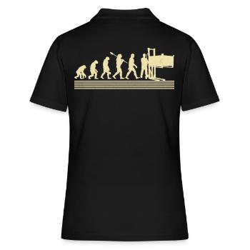 Évolution des ouvriers d’usine - Polo Femme - noir - Dos - Ailine (174cm)