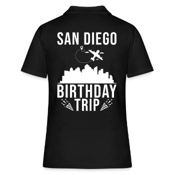 San Diego Geburtstagsreise San Diego - Frauen Polo Shirt - Schwarz - Hinten - Ailine (174cm)