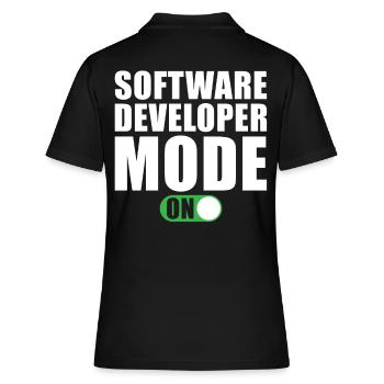 Software Developer Mode On - Women's Polo Shirt - black - Back - Ailine (174cm)